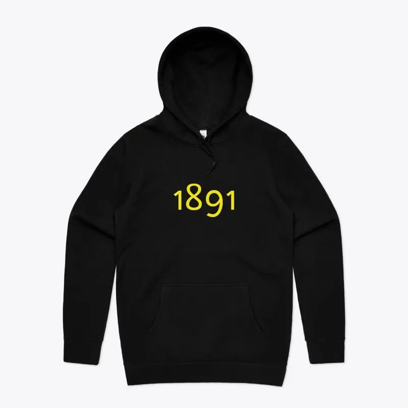 Hoodie-1891 Svart/Gul